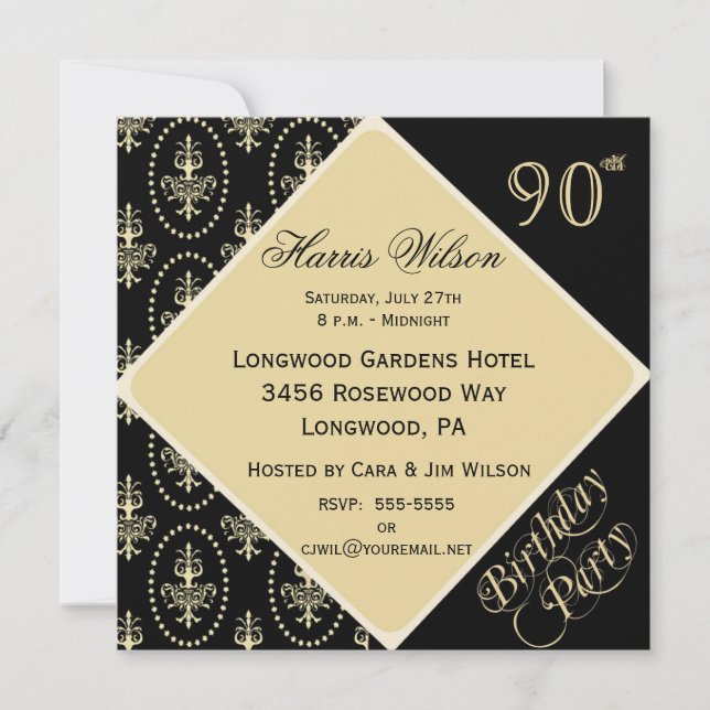 90e-99e anniversaire Invitations (Devant)