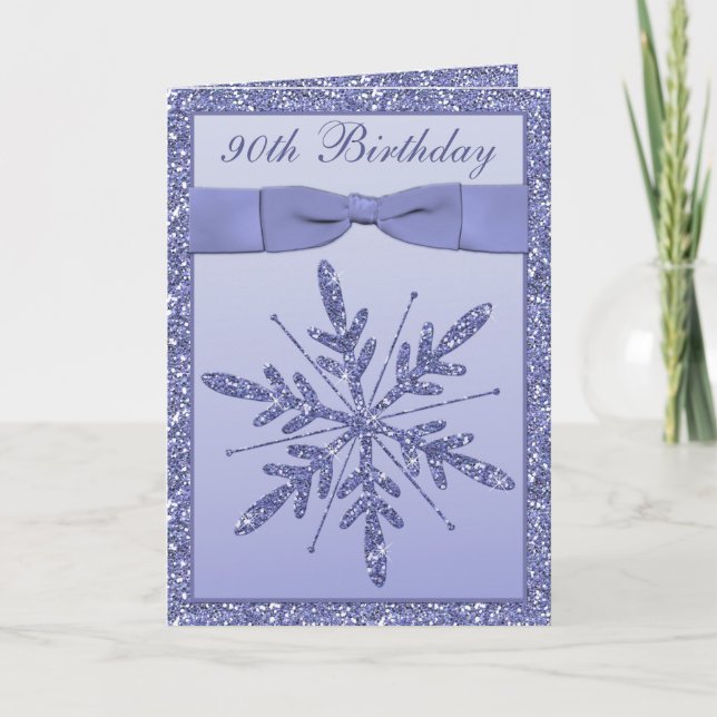 90e Anniversaire Carte d'invitation | Lilac (Devant)