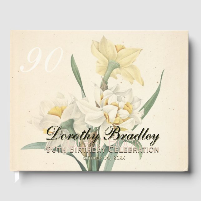 90e Anniversaire Fête Narcisse Livre d'invité pers (Recto)