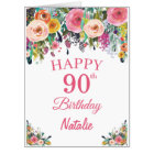 90e anniversaire Fleurs florales extra grand Jumbo