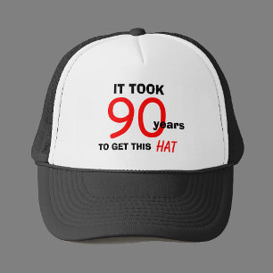 90e anniversaire Gag Cadeaux Casquette pour hommes