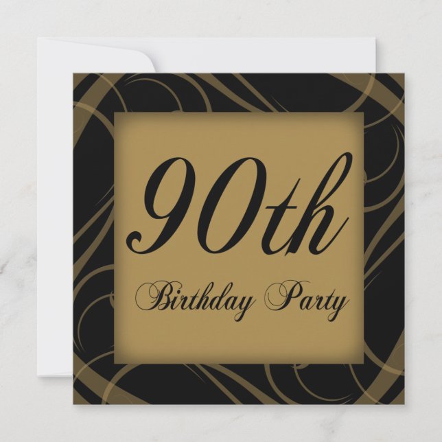 90e anniversaire Invitation de fête (Devant)
