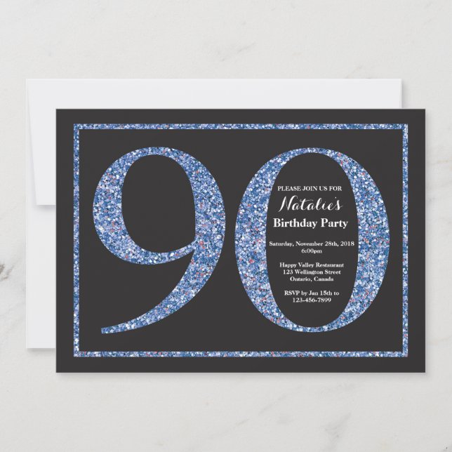 90e anniversaire Invitation Tableau de bord de la  (Devant)