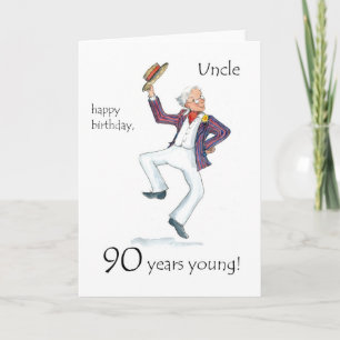 90e carte d'anniversaire pour un oncle