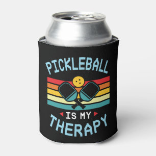 90Pickleball is My Therapy. Funny Pickleball Paddl Can Cooler