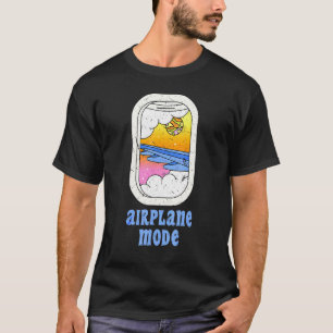 90s Airplane Mode Travel Vibe 80s Retro Pilot Flyi T-Shirt