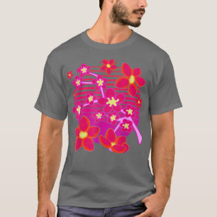 90s Art Japan Pink Flower Sakura Vaporwave Cherry T-Shirt