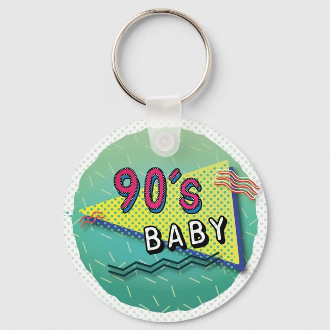 90's Baby Pattern Keychain (Front)