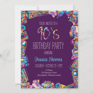 90's Birthday Invitation