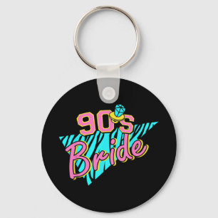 90s Bride Bridesmaid Retro Matching Bachelorette P Keychain