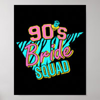 90s Bride Squad Bridesmaid Retro Matching Bachelor