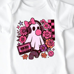 90s Bubblegum Aesthetic Retro Ghost Girl Halloween Baby Bodysuit