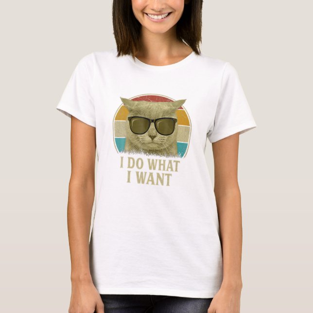 90S Cat Lovers Funny I Do T-Shirt (Front)