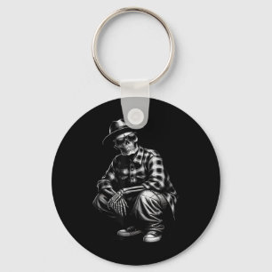 90s Cholo Chicano Homie Cool Mexican Gangster Skel Keychain