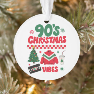 90's Christmas Vibes Retro Nostalgia VHS Tracksuit Ornament