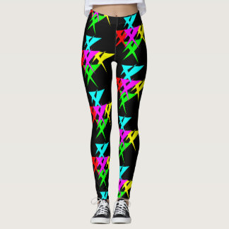 90s Colourful Shape Leggings