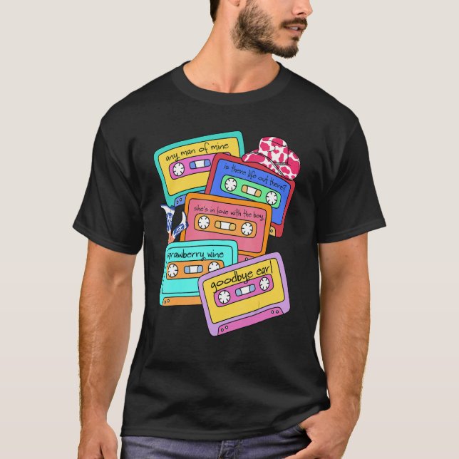 90s Country Cassette Tapes Retro Western Country C T-Shirt (Front)