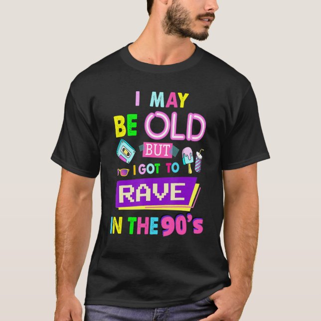 90s For Women Rave Outfit & 90s Festival Costume 1 T-Shirt (Front)