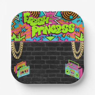 90s Fresh Princess Birthday Invitation Paper Plate