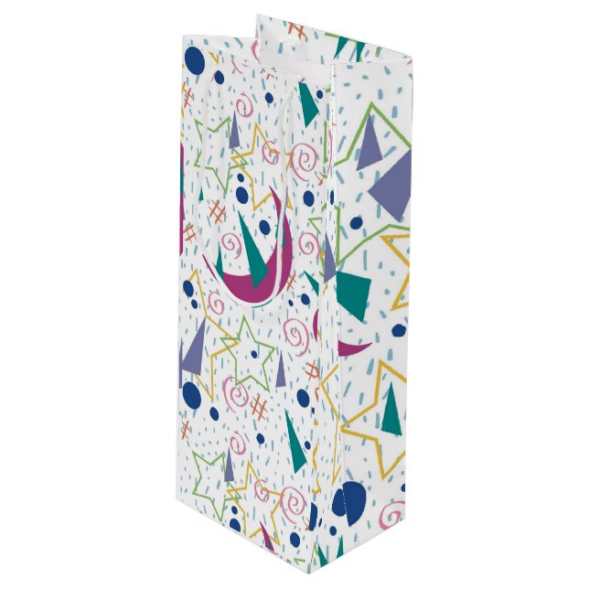 90s Galaxy Arcade- White Wine Gift Bag (Front Angled)