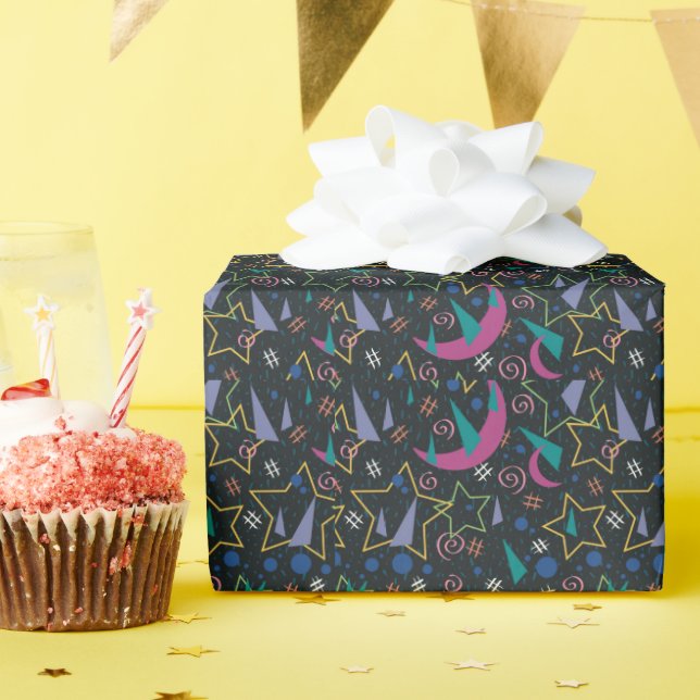 90s Galaxy Arcade Wrapping Paper (Birthday Party)