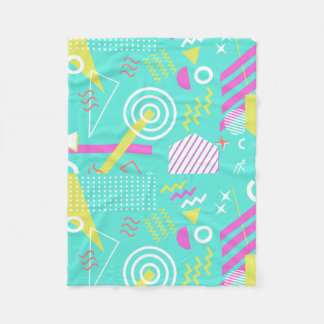 90s geometric pattern fleece blanket