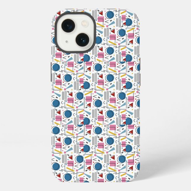 90s Geometric shapes iPhone Case (Back)