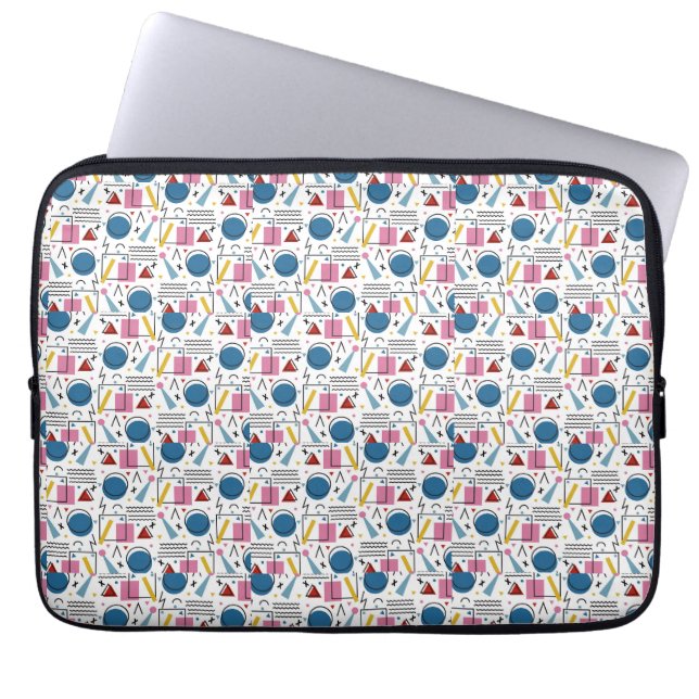 90s Geometric shapes Laptop Sleeve (Front)