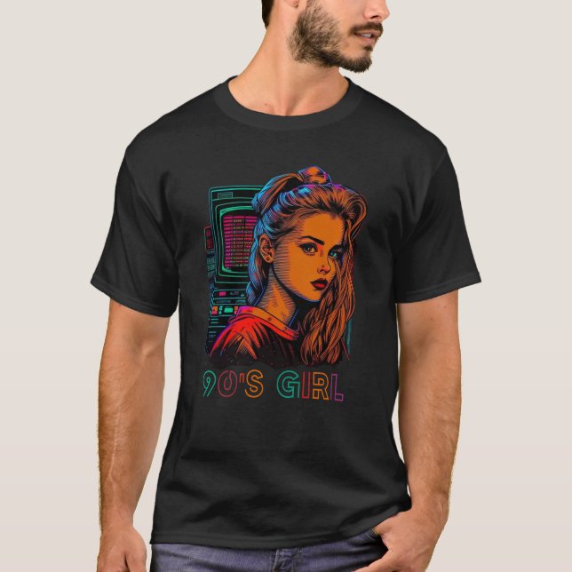 90s Girl 1990s Fashion Theme Party Outfit Nineties T-Shirt (Front)