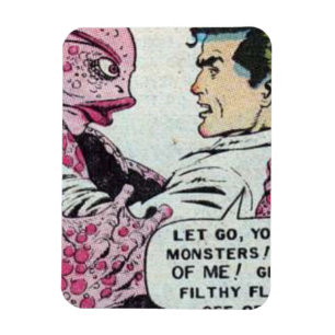 90s Golden age horror comics scary retro comic Magnet