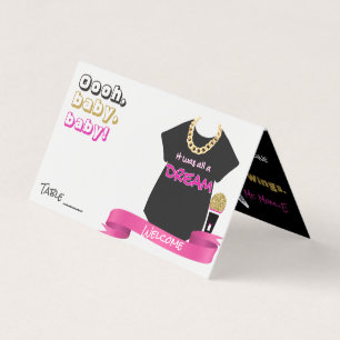 90's Hip Hop Baby Shower {Girl} Table Place Cards