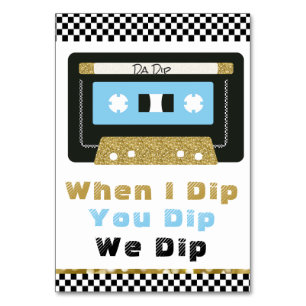90'S Hip Hop BOY Baby Shower Dip Sign Table Number