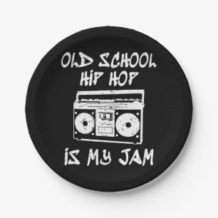 90s Hip Hop Old School  Boombox Music Lover Paper Plate