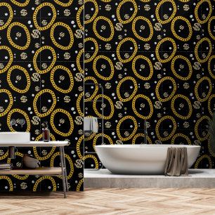 90's Hip Hop Rap Music Gold Cuban Link Chain Wallpaper