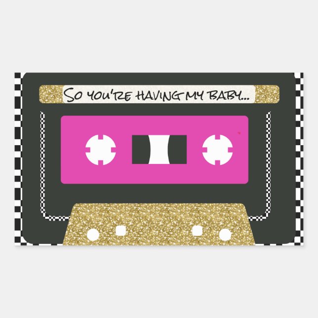 90's Hip Hop Throwback Mixtape Favour Sticker (Front)