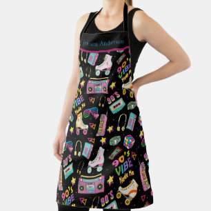 90's Hip Hop Vibes Retro Made Me Pattern Apron