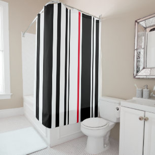 90s Inspired Black Stripe with Red Accent Modern