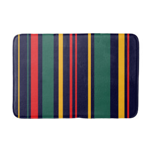 90s Inspired Multi Colour Bold Retro Stripes Bath Mat