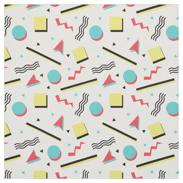 90s Inspired Retro Seamless Pattern Fabric (Swatch)