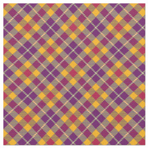 90s Inspired Slanted Plaid Grunge Yellow Pattern Fabric