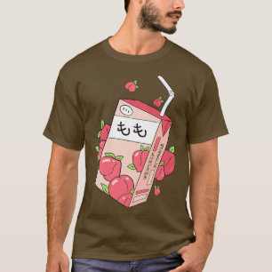 90s Japanese Otaku Peach Aesthetic Milk Japan Retr T-Shirt