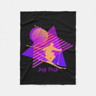 90s Jay Peak Vermont Skiing Skier Fleece Blanket
