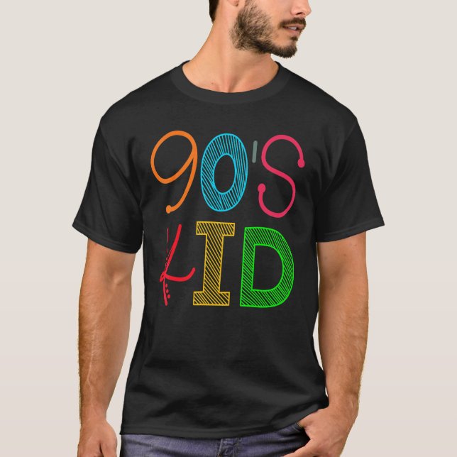 90's Kid  Vintage Retro Party T-Shirt (Front)