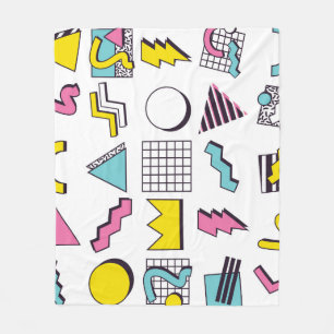 90's Memphis: Pop Design Elements. Fleece Blanket