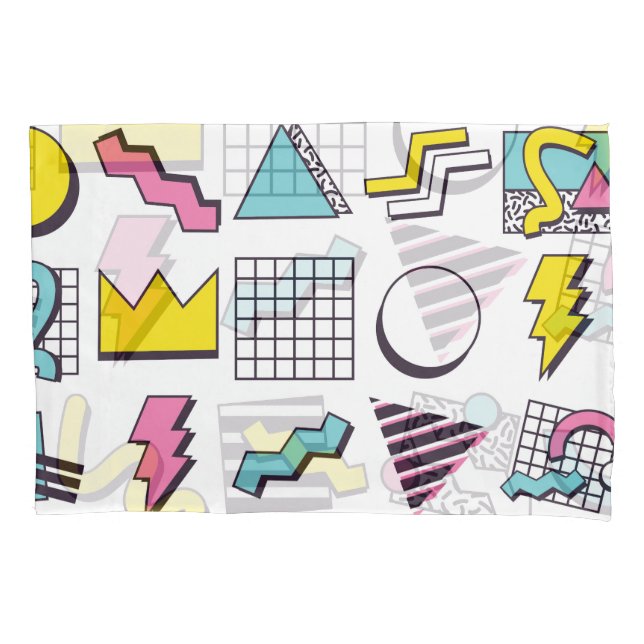 90's Memphis: Pop Design Elements. Pillowcase (Front)