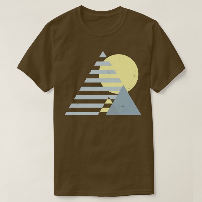 90s Mountain Sunset Yellow T-Shirt (Design Front)