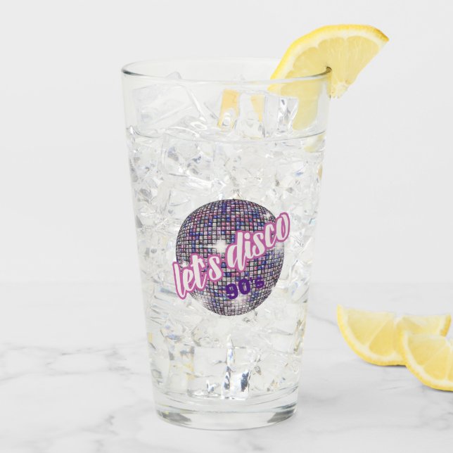 90's Neon Disco Vibes Retro Stytle Glass (Back Ice)