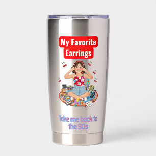 90s Nostalgia girl  Insulated Tumbler