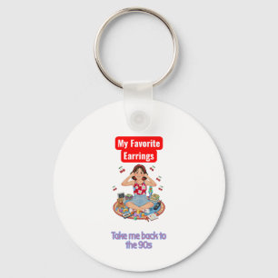 90s Nostalgia girl Keychain