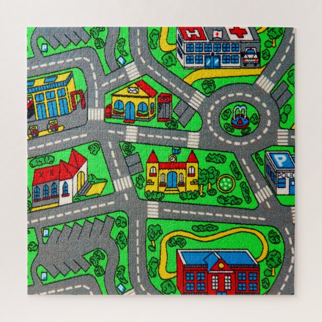 90s nostalgia, Track carpet Car Road nostalgic Jigsaw Puzzle (Vertical)